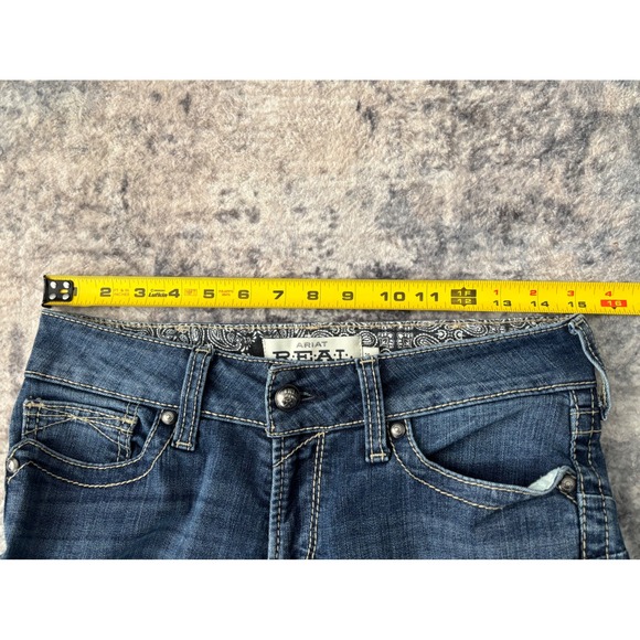 Ariat Real Denim Bootcut Blue Jeans Womens Size 29L Ranch Rodeo Cowgirl Western - Picture 13 of 15